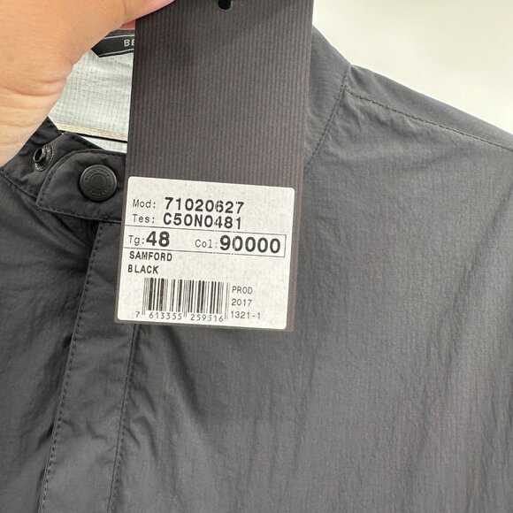 Belstaff Black Samford Blouson Full Zip Ripstop Jacket size 48 Men’s Biker Style - Picture 12 of 16